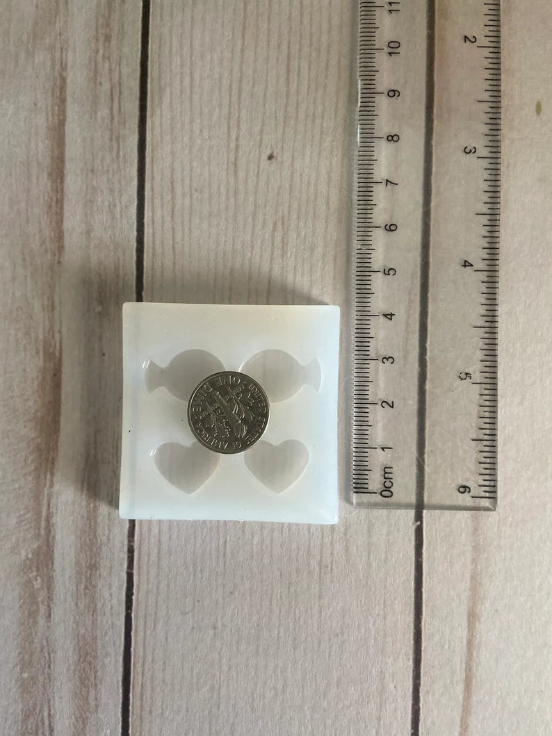 Stud Earrings Mold Fish & Heart