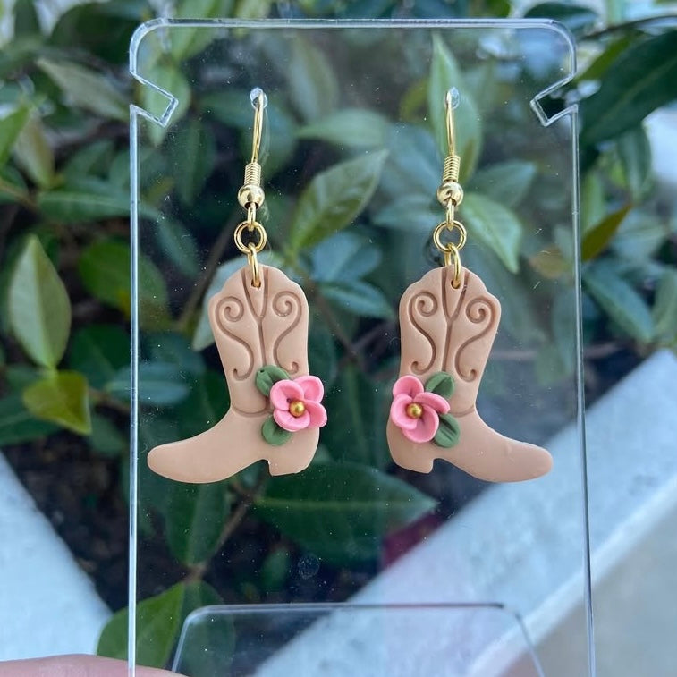 Floral Boots Earrings
