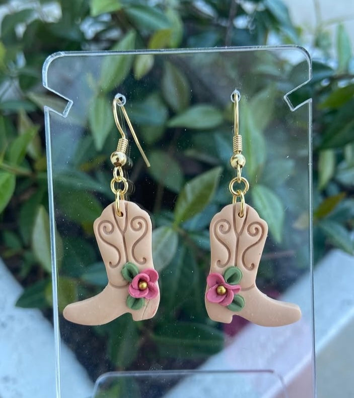 Floral Boots Earrings