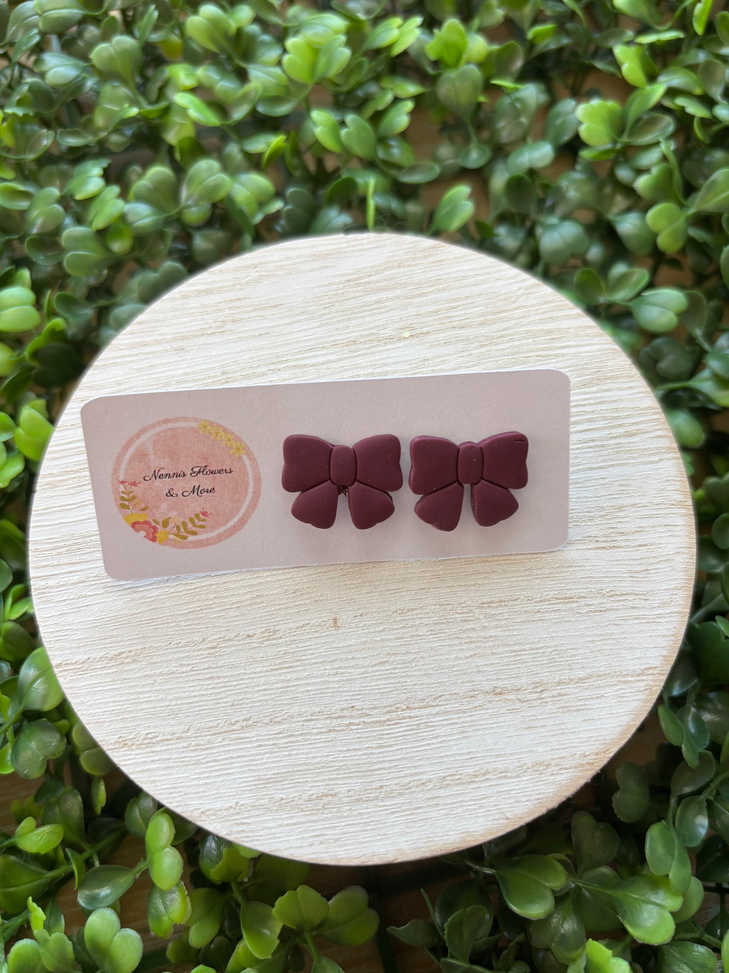 Flat Bow Stud Earrings