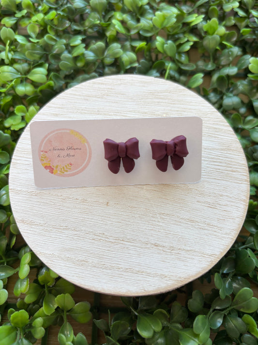 3D Bow Stud Earrings