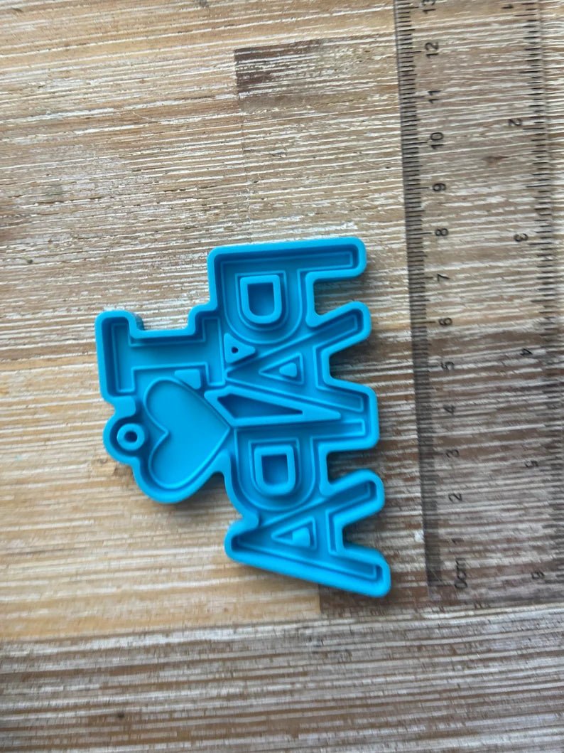 I Love Papa Keychain Silicone Mold