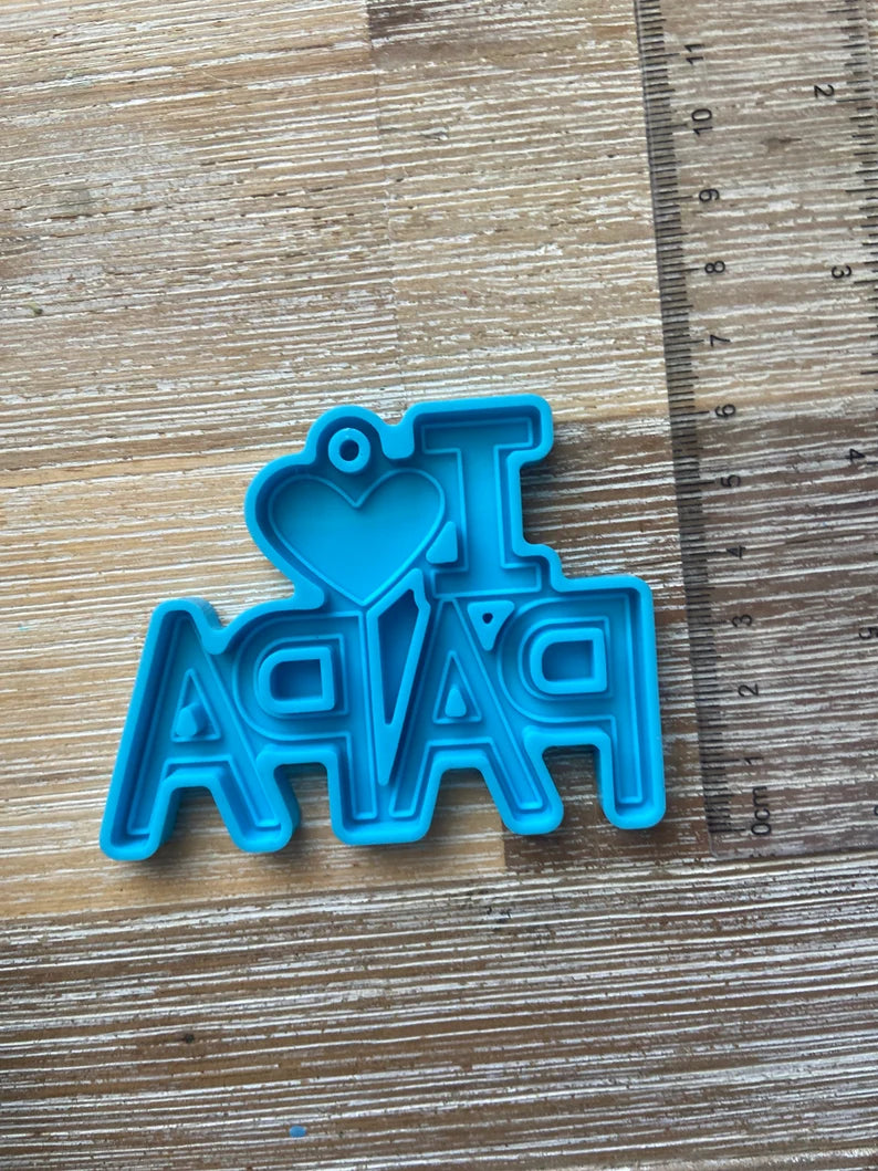 I Love Papa Keychain Silicone Mold
