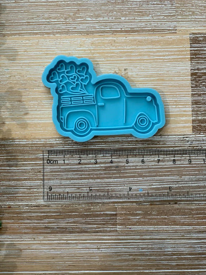 Truck with Heart Balloons Mold