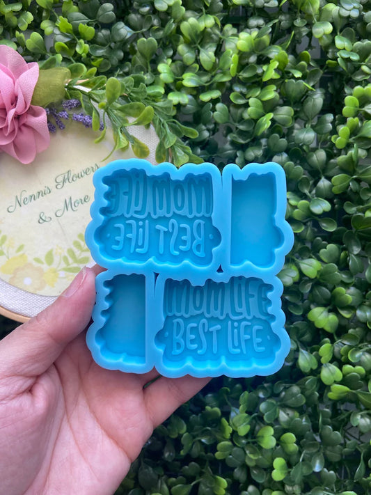 Mom Life Best Life Straw Topper  Mold