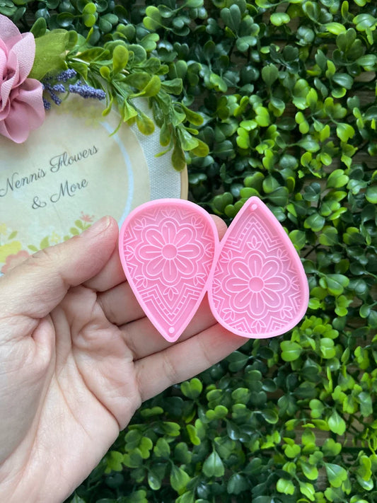 Flower Dangle Earrings Mold