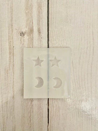 Stud Earrings Mold Star & Moon