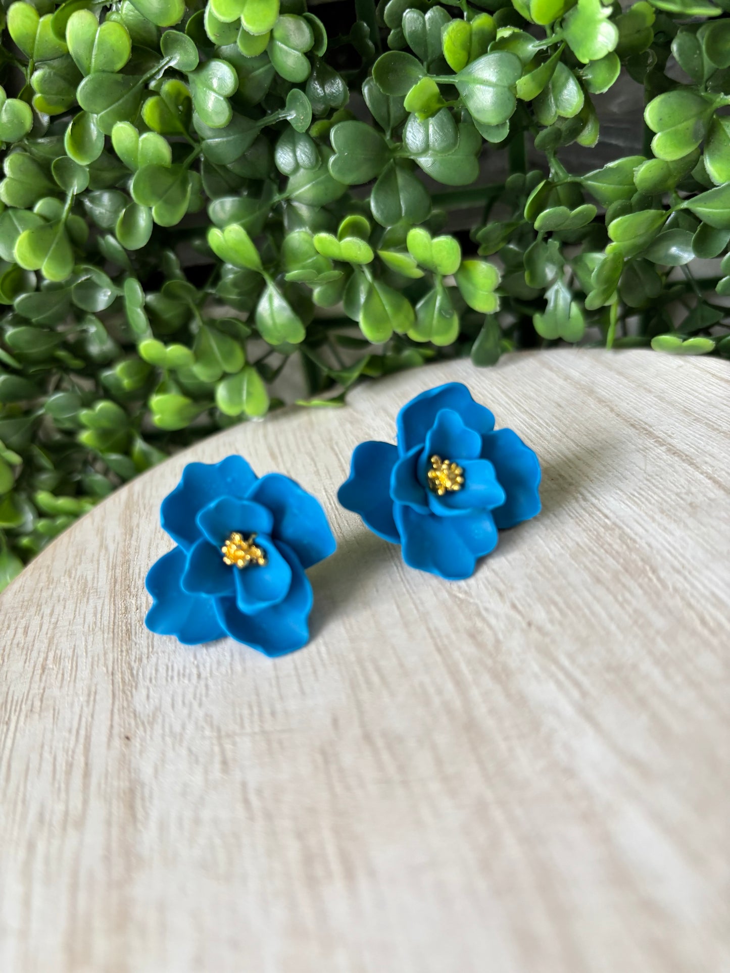 Blue Magnolia Studs