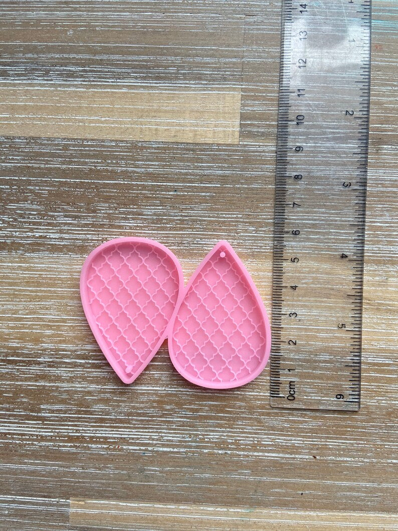 Teardrop w/Pattern Earrings Mold