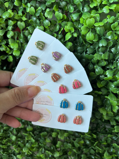Pumpkin Stud Earrings