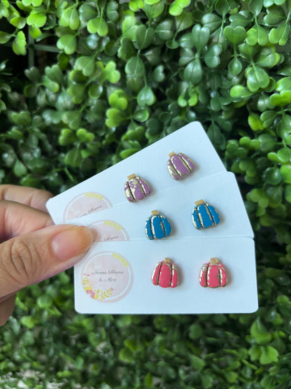 Pumpkin Stud Earrings