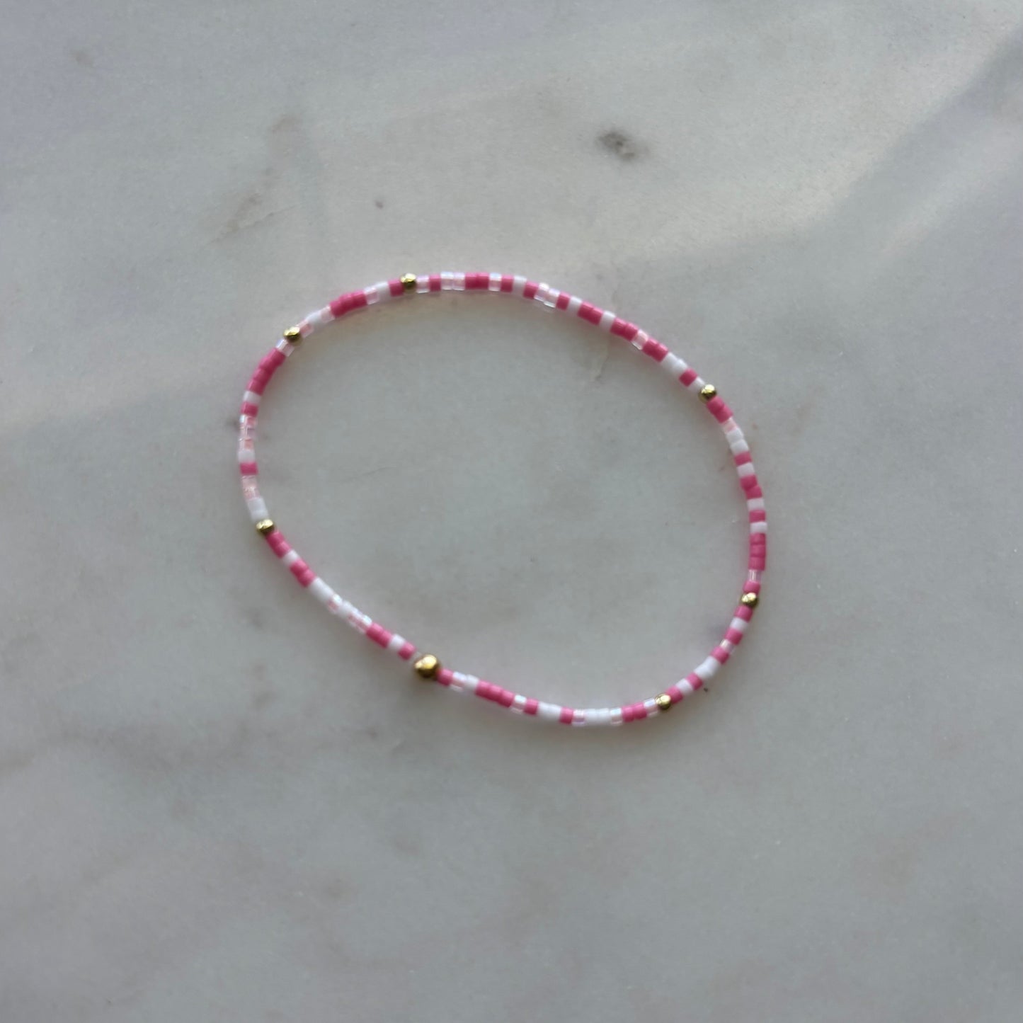 Pink Miyuki Beads Bracelet