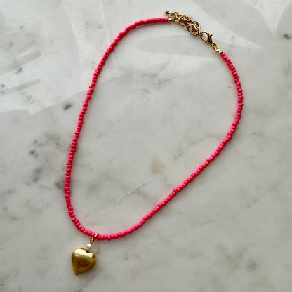 Pink Heart Necklace