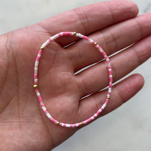 Pink Miyuki Beads Bracelet