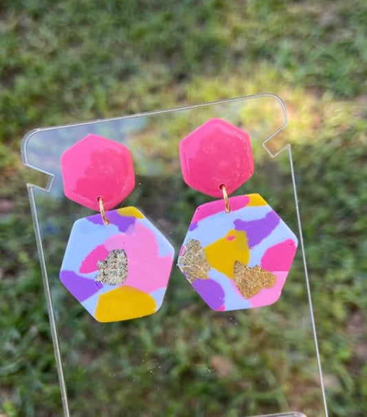 Multicolor Retro Earrings