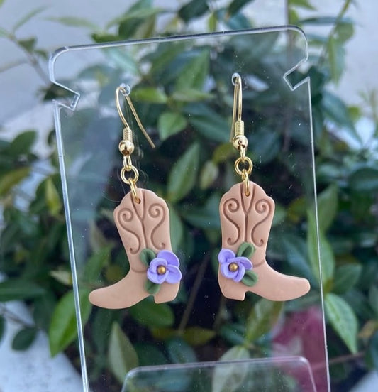 Floral Boots Earrings