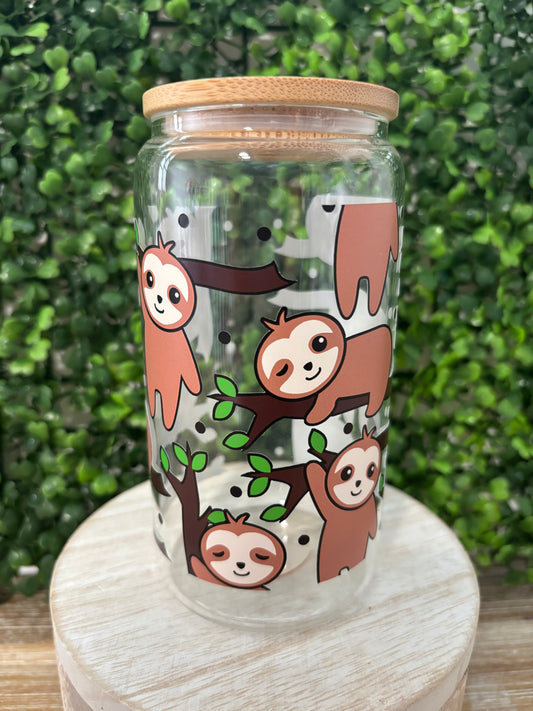 Sloth Glass Cup