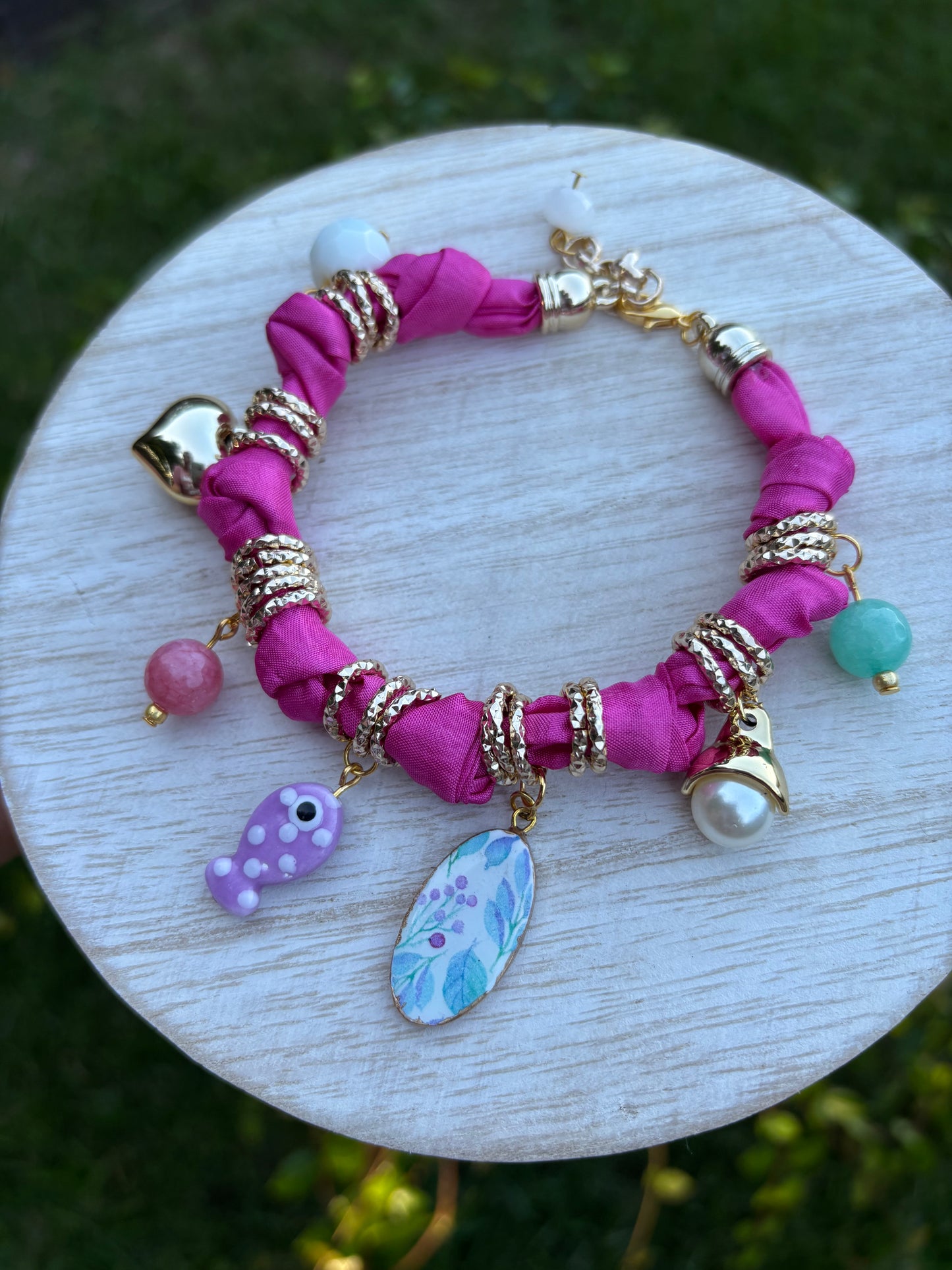 Charm Fabric Bracelet