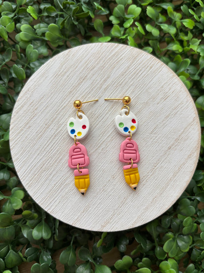 School Dangle Earrings