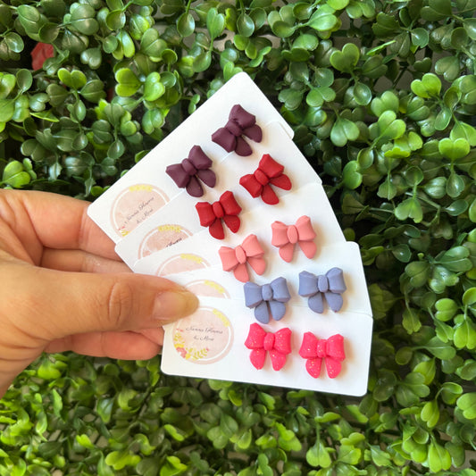 3D Bow Stud Earrings