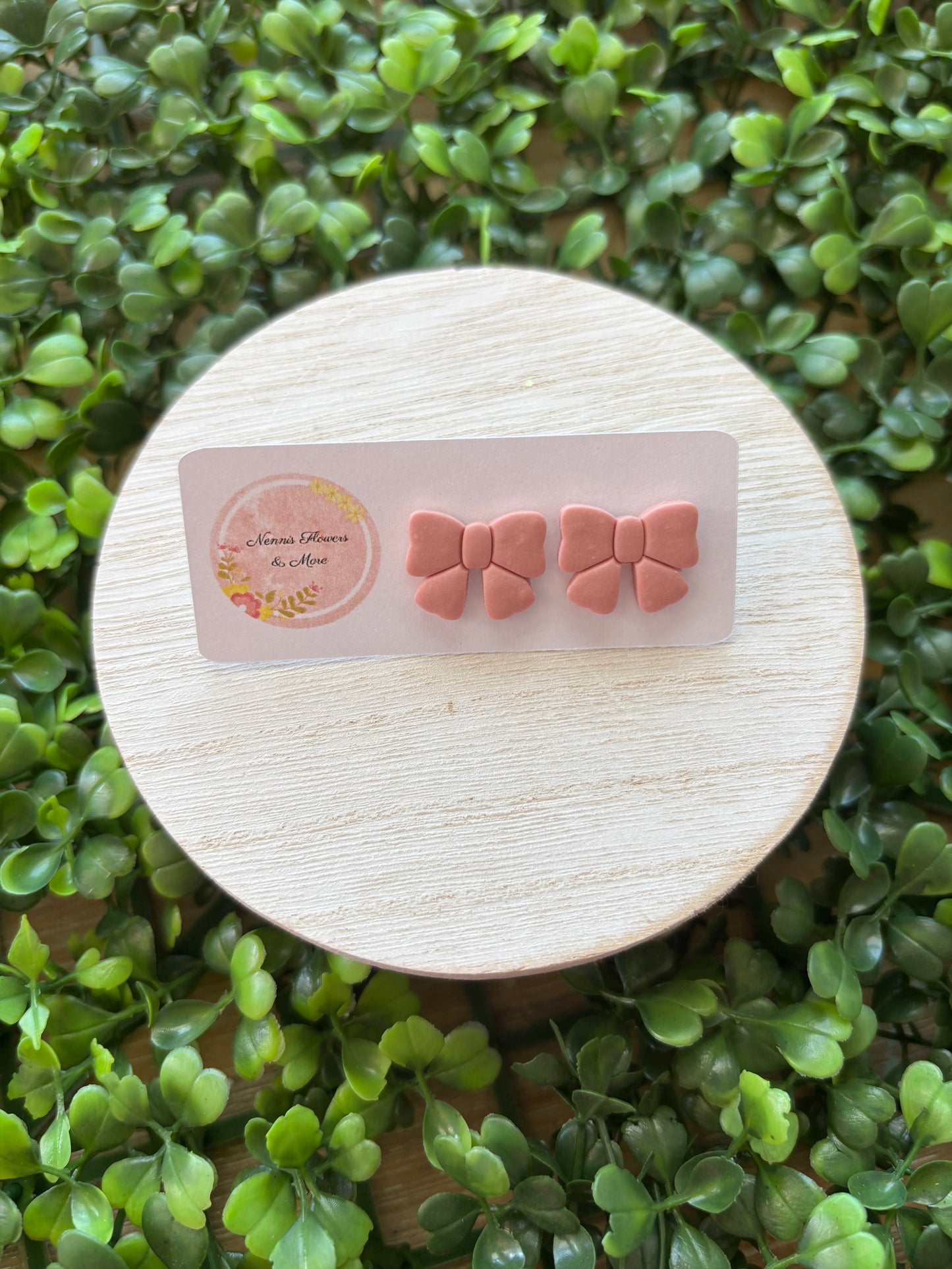 Flat Bow Stud Earrings