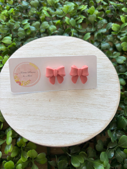 3D Bow Stud Earrings