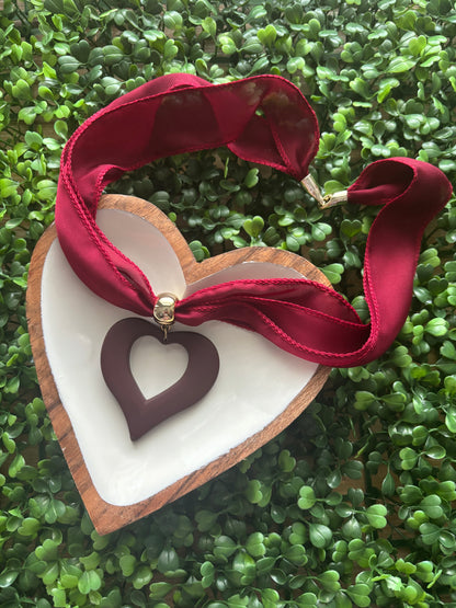 Heart Fabric Necklace