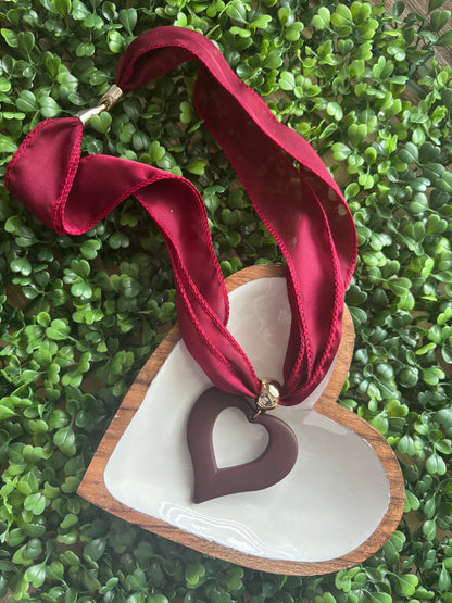 Heart Fabric Necklace