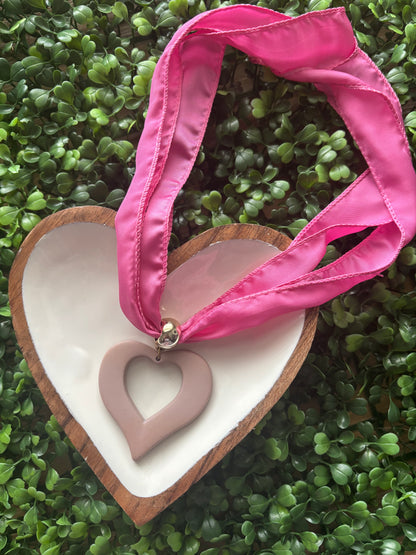 Heart Fabric Necklace