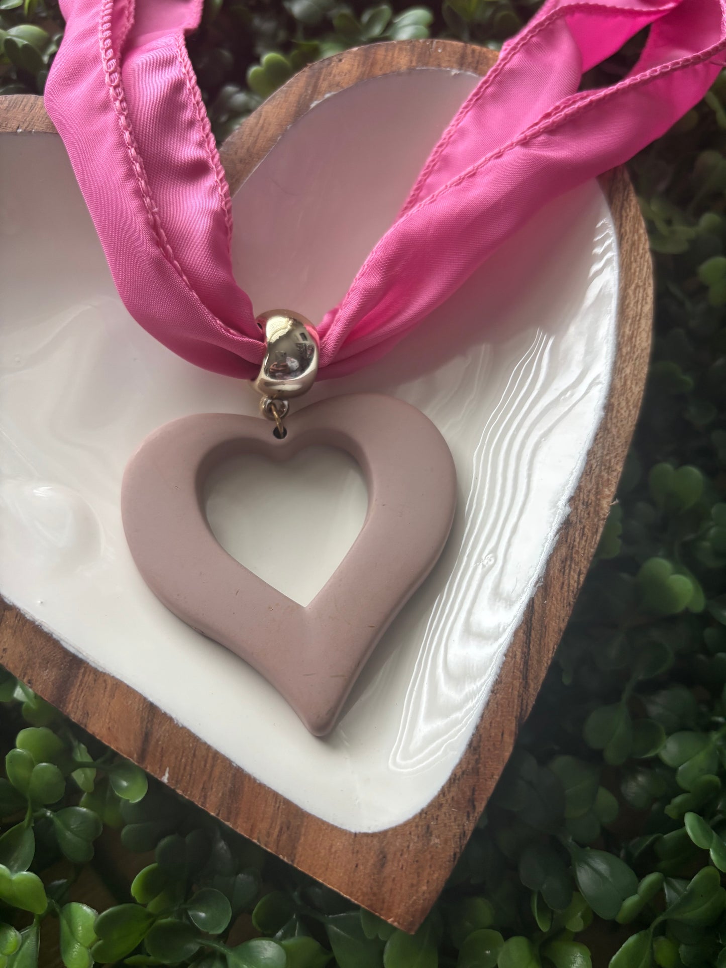 Heart Fabric Necklace