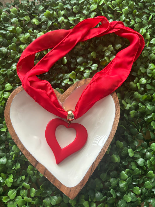 Heart Fabric Necklace