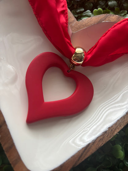 Heart Fabric Necklace
