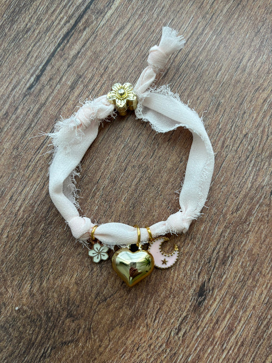 Heart Chiffon Silk Bracelet