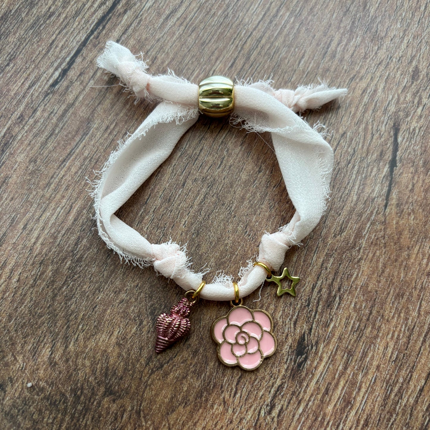 Rose Chiffon Silk Bracelet