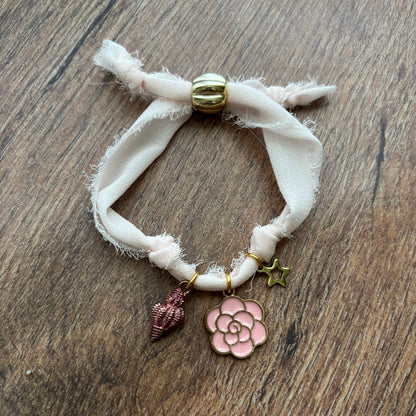 Rose Chiffon Silk Bracelet